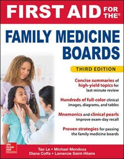 Front cover_First Aid for the Family Medicine Boards, Third Edition