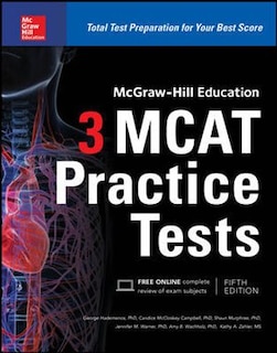 Front cover_McGraw-Hill Education 3 MCAT Practice Tests, Third Edition