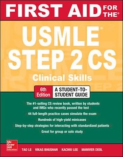 Front cover_First Aid for the USMLE Step 2 CS, Sixth Edition