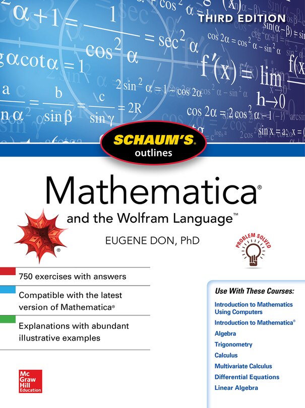 Front cover_Schaum's Outline of Mathematica, Third Edition