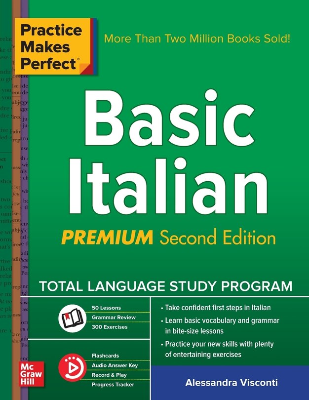 Front cover_Practice Makes Perfect: Basic Italian, Premium Second Edition