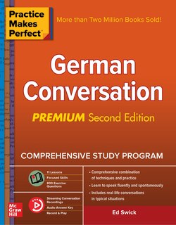 Front cover_Practice Makes Perfect: German Conversation, Premium Second Edition
