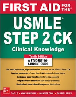 Front cover_First Aid for the USMLE Step 2 CK, Tenth Edition