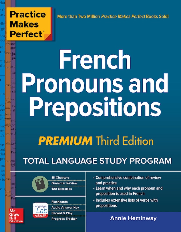 Front cover_Practice Makes Perfect: French Pronouns and Prepositions, Premium Third Edition