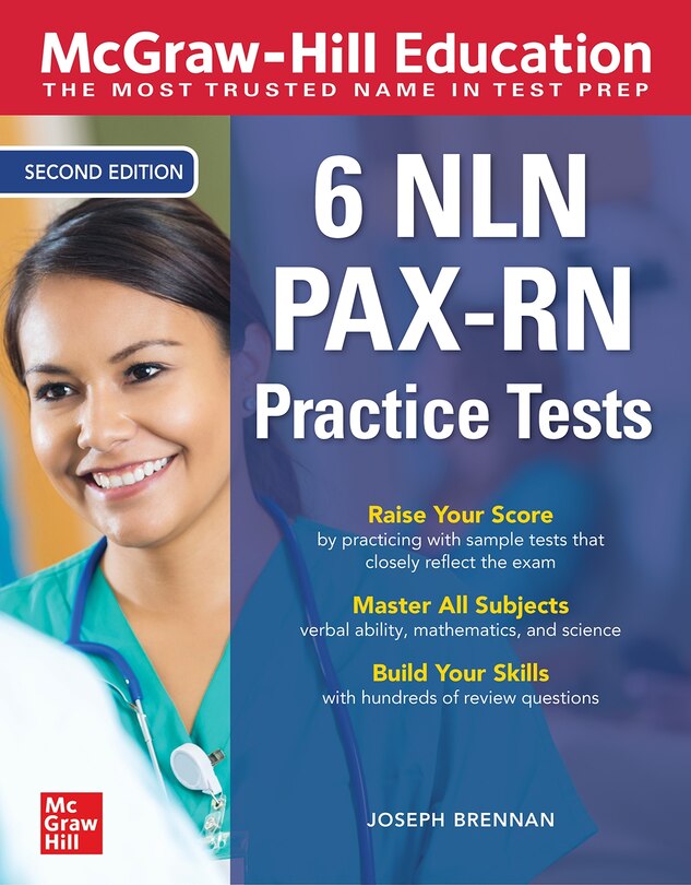 Front cover_McGraw-Hill Education 6 NLN PAX-RN Practice Tests, Second Edition