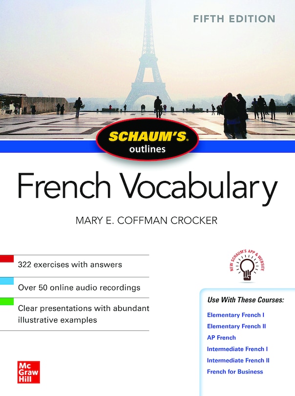 Front cover_Schaum's Outline of French Vocabulary, Fifth Edition