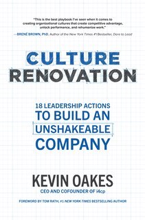 Front cover_Culture Renovation: 18 Leadership Actions to Build an Unshakeable Company