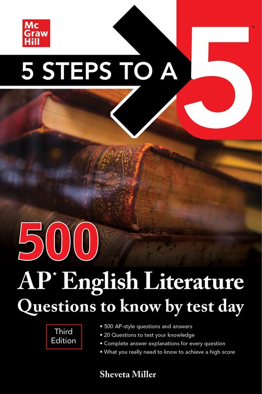 Front cover_5 Steps to a 5: 500 AP English Literature Questions to Know by Test Day, Third Edition
