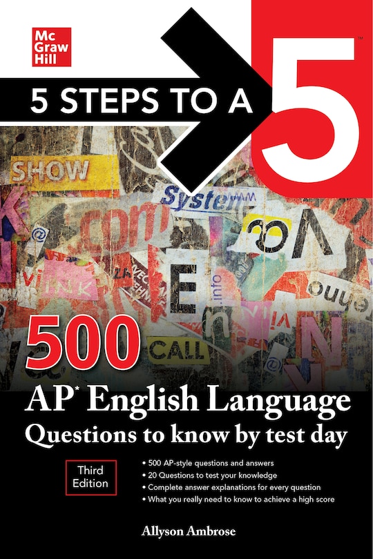 Couverture_5 Steps to a 5: 500 AP English Language Questions to Know by Test Day, Third Edition