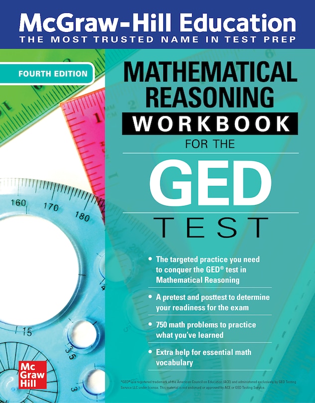 Front cover_McGraw-Hill Education Mathematical Reasoning Workbook for the GED Test, Fourth Edition