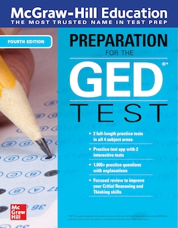 Front cover_McGraw-Hill Education Preparation for the GED Test, Fourth Edition