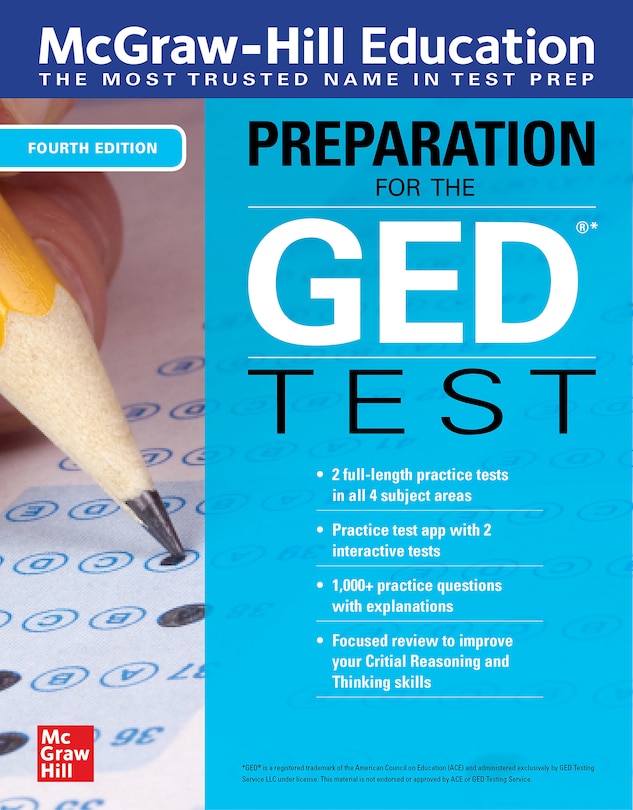 Front cover_McGraw-Hill Education Preparation for the GED Test, Fourth Edition