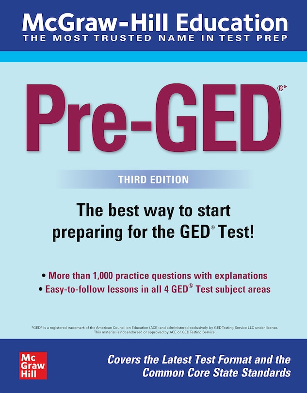 Front cover_McGraw-Hill Education Pre-GED, Third Edition