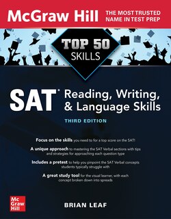 Front cover_Top 50 Sat Reading, Writing, And Language Skills, Third Edition