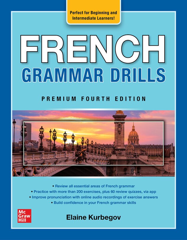 Front cover_French Grammar Drills, Premium Fourth Edition