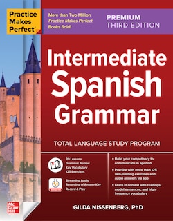 Front cover_Practice Makes Perfect: Intermediate Spanish Grammar, Premium Third Edition