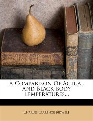 Front cover_A Comparison Of Actual And Black-body Temperatures...