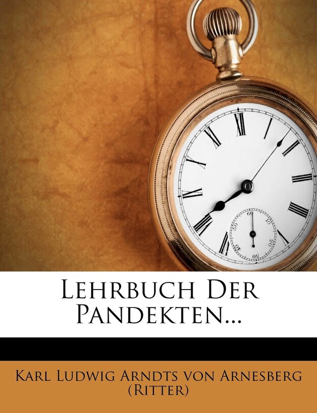 Couverture_Lehrbuch Der Pandekten...