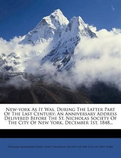 Front cover_New-york As It Was, During The Latter Part Of The Last Century