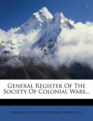 Couverture_General Register Of The Society Of Colonial Wars...