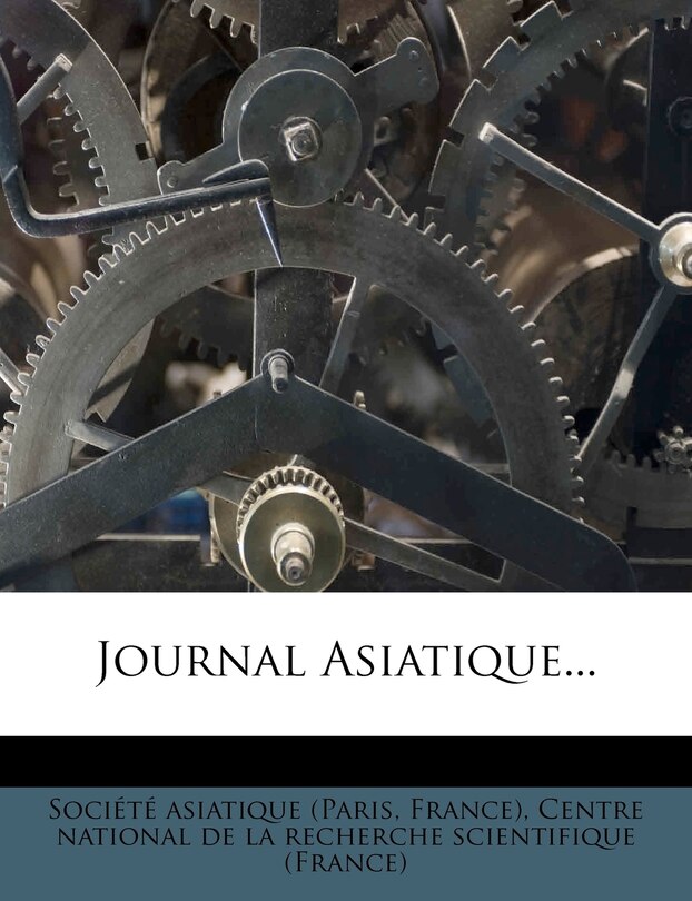 Front cover_Journal Asiatique...