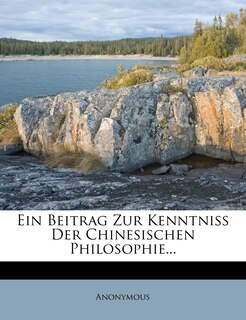 Couverture_Ein Beitrag Zur Kenntniss Der Chinesischen Philosophie...