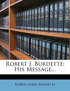 Front cover_Robert J. Burdette