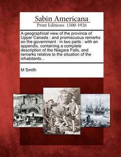 Front cover_A Geographical View of the Province of Upper Canada