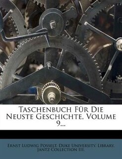 Front cover_Taschenbuch Für Die Neuste Geschichte, Volume 9...