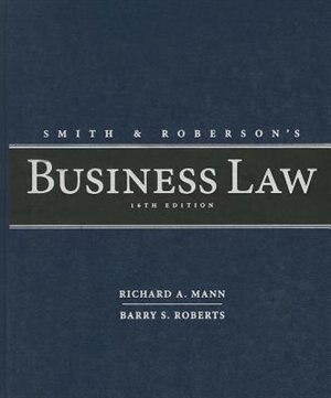 Front cover_Smith And Roberson's Business Law