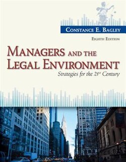 Couverture_Managers And The Legal Environment