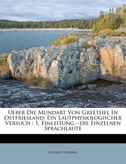 Couverture_Ueber Die Mundart Von Greetsiel In Ostfriesland