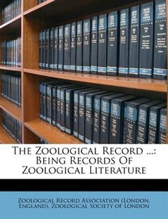 Front cover_The Zoological Record ...