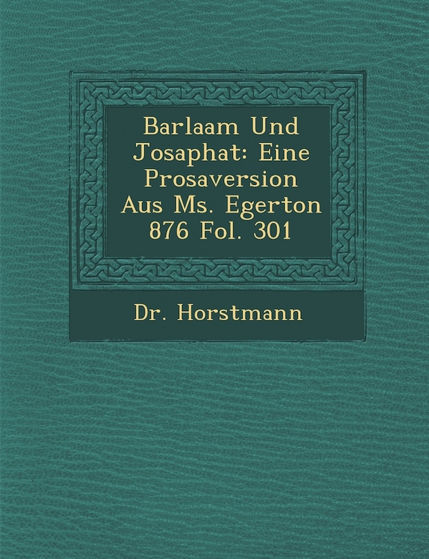 Front cover_Barlaam Und Josaphat