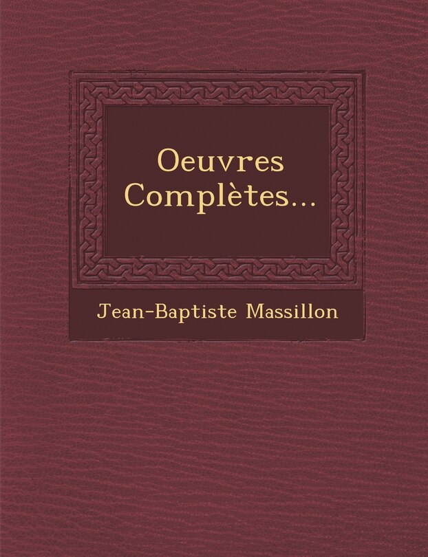 Front cover_Oeuvres Completes...