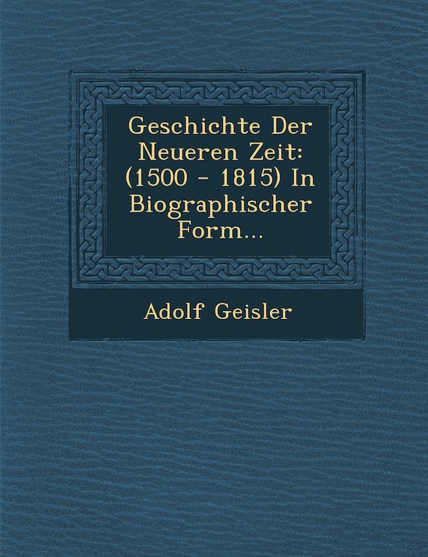 Front cover_Geschichte Der Neueren Zeit