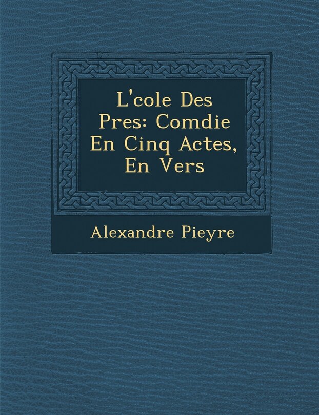 Couverture_L' Cole Des P Res