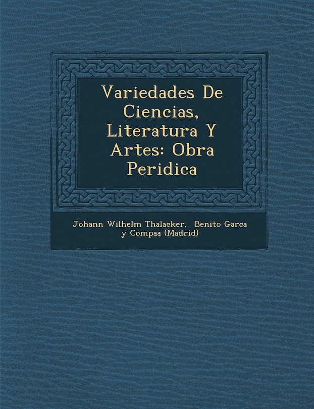 Front cover_Variedades De Ciencias, Literatura Y Artes