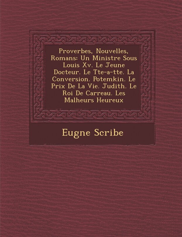 Front cover_Proverbes, Nouvelles, Romans
