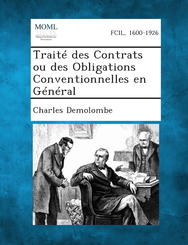 Front cover_Traite Des Contrats Ou Des Obligations Conventionnelles En General