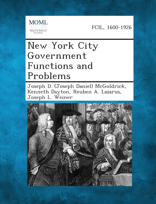 Front cover_New York City Government Functions And Problems
