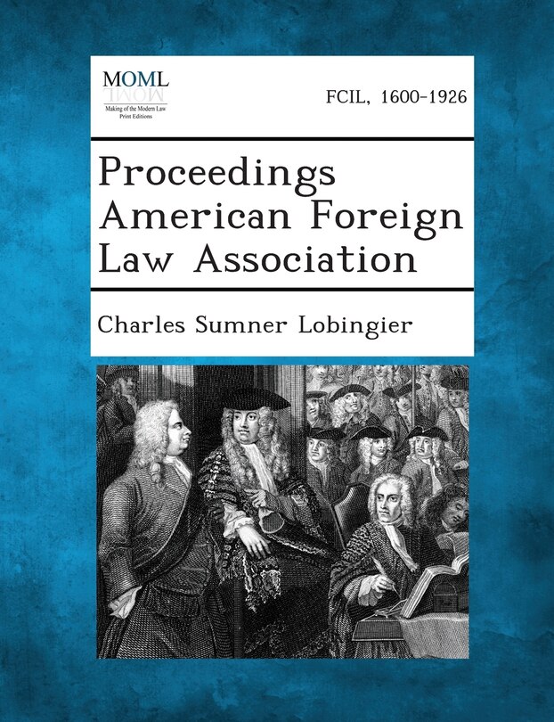 Front cover_Proceedings American Foreign Law Association