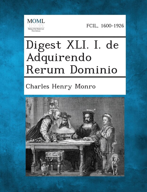 Front cover_Digest XLI. I. de Adquirendo Rerum Dominio