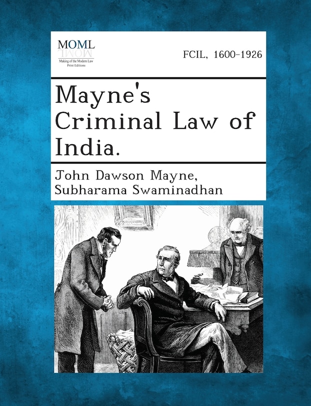 Couverture_Mayne's Criminal Law of India.