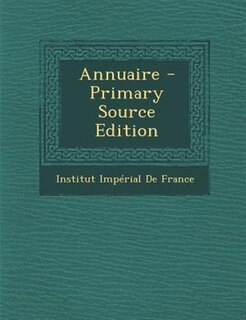 Couverture_Annuaire - Primary Source Edition