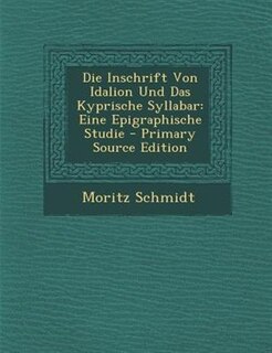 Front cover_Die Inschrift Von Idalion Und Das Kyprische Syllabar