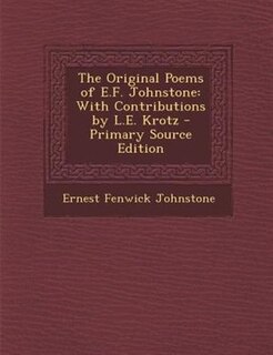 Couverture_The Original Poems of E.F. Johnstone