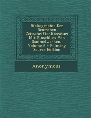 Couverture_Bibliographie Der Deutschen Zeitschriftenliteratur
