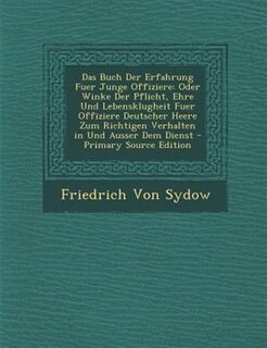 Front cover_Das Buch Der Erfahrung Fuer Junge Offiziere