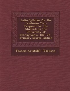Couverture_Latin Syllabus for the Freshman Year
